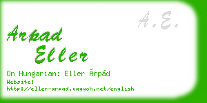arpad eller business card