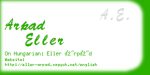 arpad eller business card